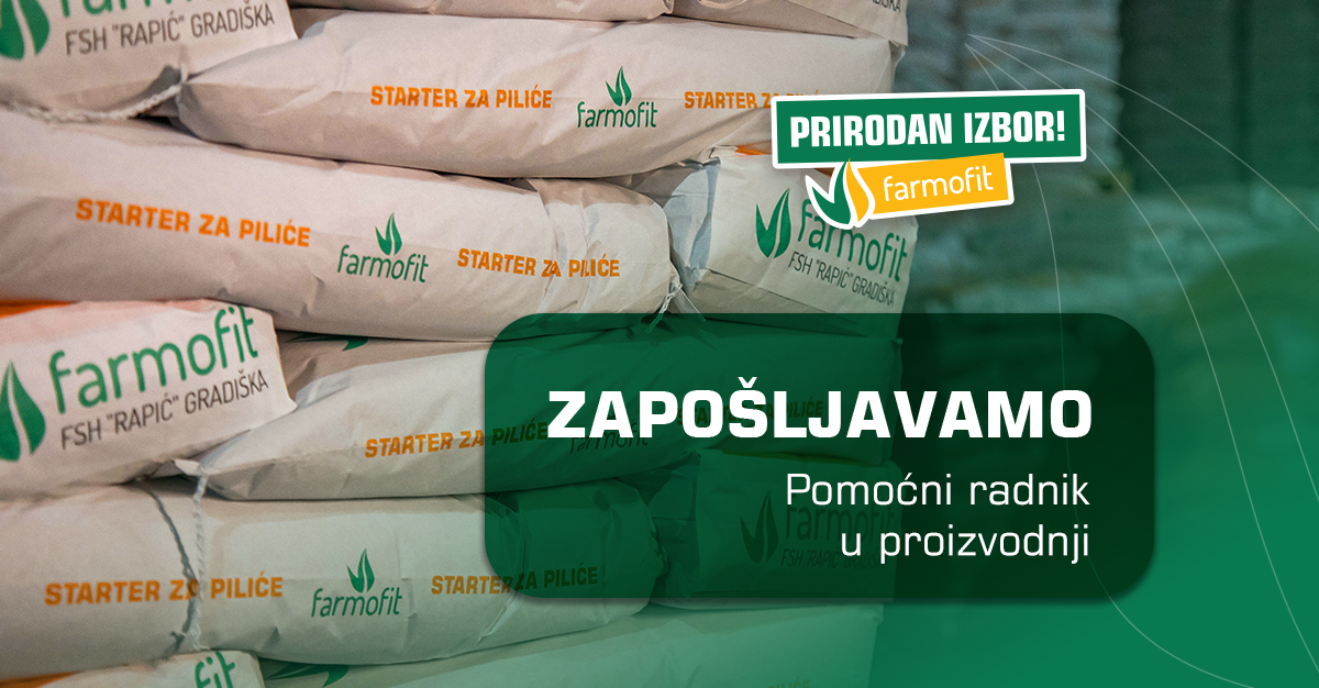 Konkurs: Pomoćni radnik u proizvodnji